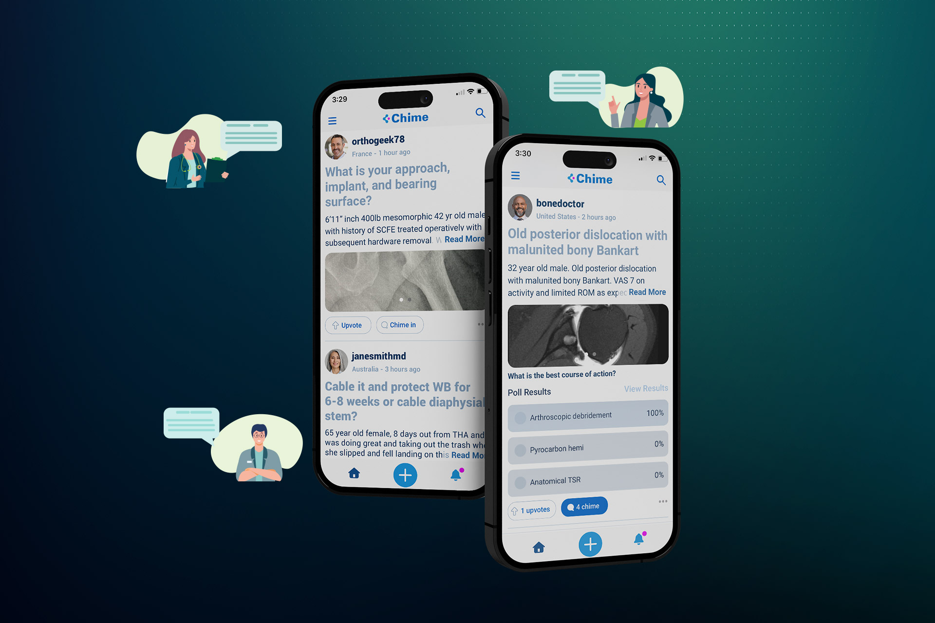 Application d’échange clinique pour chirurgiens